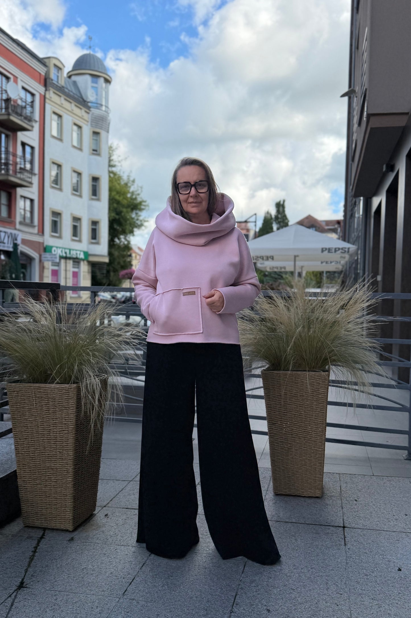 Spodnie dresowe - szeroka nogawka