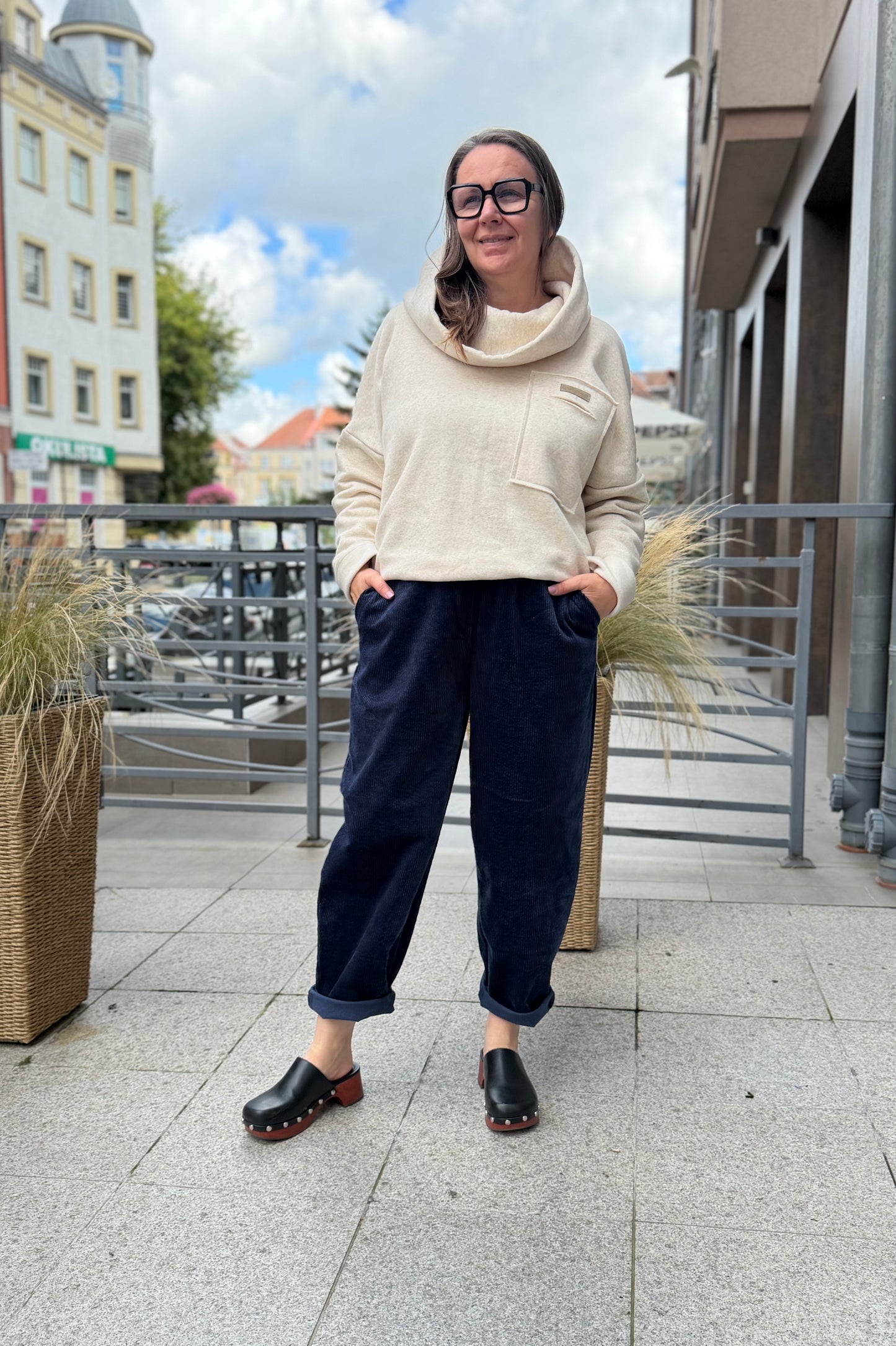 Spodnie balonowe - sztruksowe